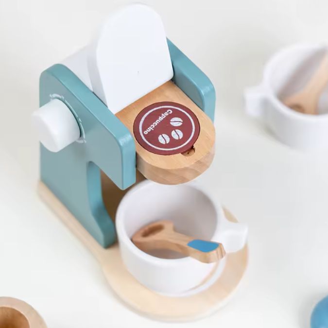 CAFETEIRA DE BRINQUEDO EM MADEIRA + FRETE GRÁTIS
