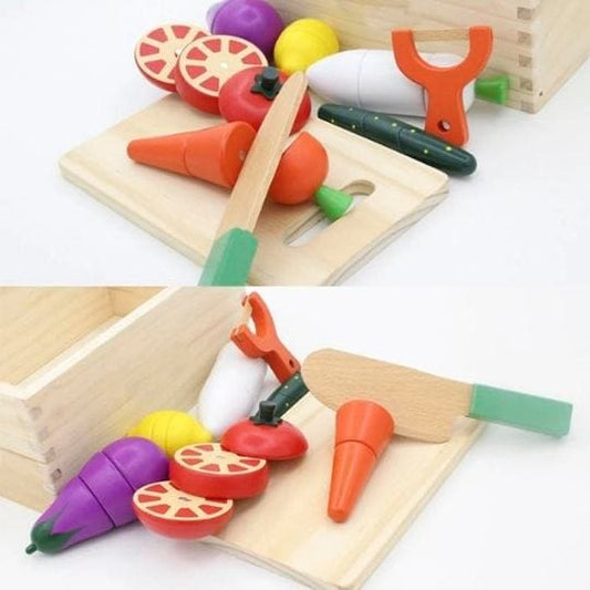 CONJUNTO DE COMIDINHAS EM CAIXA DE MADEIRA + FRETE GRÁTIS