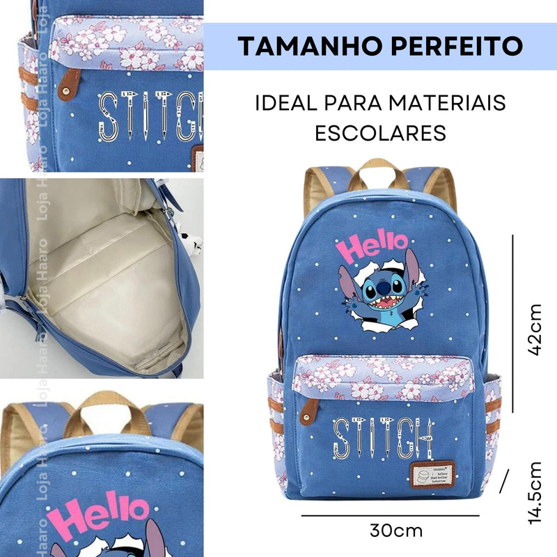 Mochila Floral Lilo & Stitch