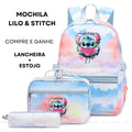 Conjunto Mochila Lilo & Stitch + Lancheira e Estojo Grátis