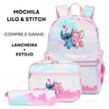 Conjunto Mochila Lilo & Stitch + Lancheira e Estojo Grátis