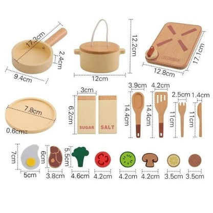 CONJUNTO DE COZINHA CHEF EM MADEIRA NATURAL + FRETE GRÁTIS