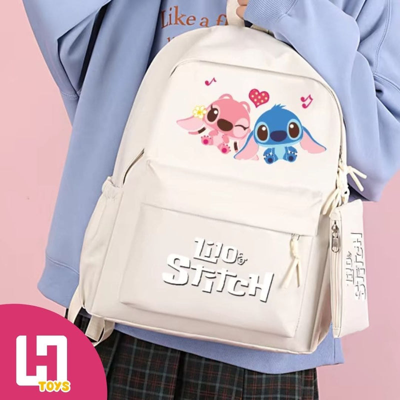 MOCHILA LILO & STITCH: CONJUNTO COM MOCHILA + LANCHEIRA + ESTOJO GRÁTIS + FRETE GRÁTIS