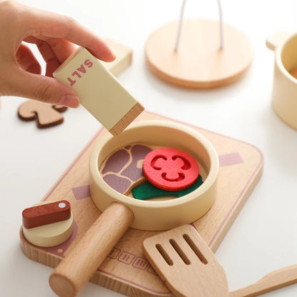 CONJUNTO DE COZINHA CHEF EM MADEIRA NATURAL + FRETE GRÁTIS